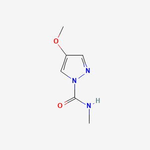 molecular formula C6H9N3O2 B577307 4-Methoxy-N-methyl-1H-pyrazole-1-carboxamide CAS No. 14883-91-1