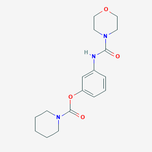 molecular formula C17H23N3O4 B5773074 3-[(4-morpholinylcarbonyl)amino]phenyl 1-piperidinecarboxylate 