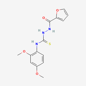 molecular formula C14H15N3O4S B5773090 N-(2,4-dimethoxyphenyl)-2-(2-furoyl)hydrazinecarbothioamide 