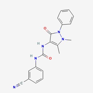 molecular formula C19H17N5O2 B5773115 N-(3-cyanophenyl)-N'-(1,5-dimethyl-3-oxo-2-phenyl-2,3-dihydro-1H-pyrazol-4-yl)urea 