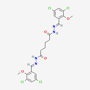 N'~1~,N'~6~-bis(3,5-dichloro-2-methoxybenzylidene)hexanedihydrazide