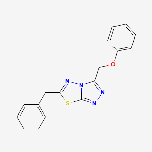 molecular formula C17H14N4OS B5773123 6-benzyl-3-(phenoxymethyl)[1,2,4]triazolo[3,4-b][1,3,4]thiadiazole 