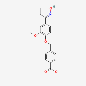 molecular formula C19H21NO5 B5773141 methyl 4-{[4-(N-hydroxypropanimidoyl)-2-methoxyphenoxy]methyl}benzoate 