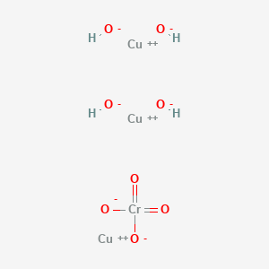 molecular formula CrCu3H4O8 B577315 Tricopper chromate tetrahydroxide CAS No. 12433-14-6