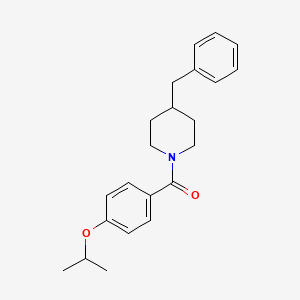 molecular formula C22H27NO2 B5773151 4-benzyl-1-(4-isopropoxybenzoyl)piperidine 