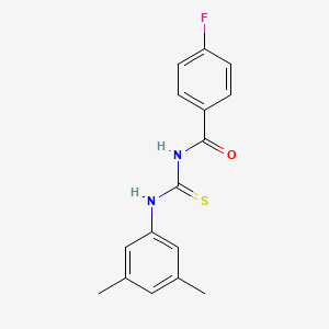 molecular formula C16H15FN2OS B5773170 N-[(3,5-dimethylphenyl)carbamothioyl]-4-fluorobenzamide 