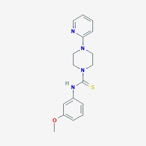 molecular formula C17H20N4OS B5773176 N-(3-methoxyphenyl)-4-(2-pyridinyl)-1-piperazinecarbothioamide 