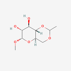 molecular formula C9H16O6 B577318 Methyl-4,6-O-ethylidene-alpha-D-glucopyranoside CAS No. 13225-11-1