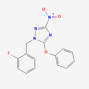 1-(2-fluorobenzyl)-3-nitro-5-phenoxy-1H-1,2,4-triazole