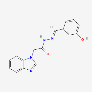 molecular formula C16H14N4O2 B5773192 2-(1H-benzimidazol-1-yl)-N'-(3-hydroxybenzylidene)acetohydrazide 