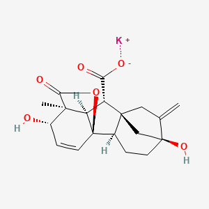 molecular formula C19H21KO6 B577321 赤霉素钾 CAS No. 125-67-7