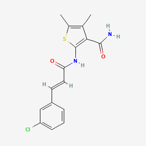 2-{[3-(3-chlorophenyl)acryloyl]amino}-4,5-dimethyl-3-thiophenecarboxamide