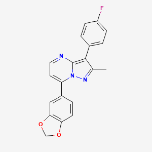 7-(1,3-benzodioxol-5-yl)-3-(4-fluorophenyl)-2-methylpyrazolo[1,5-a]pyrimidine