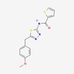 molecular formula C15H13N3O2S2 B5773244 N-[5-(4-methoxybenzyl)-1,3,4-thiadiazol-2-yl]-2-thiophenecarboxamide 