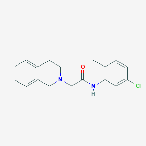 molecular formula C18H19ClN2O B5773266 N-(5-chloro-2-methylphenyl)-2-(3,4-dihydro-2(1H)-isoquinolinyl)acetamide 