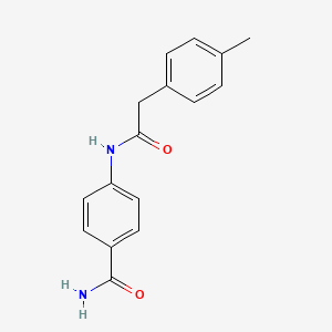 molecular formula C16H16N2O2 B5773314 4-{[(4-methylphenyl)acetyl]amino}benzamide 