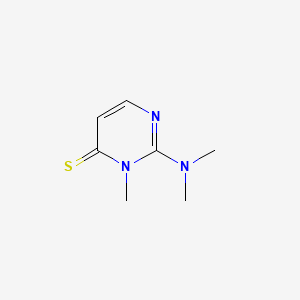 molecular formula C7H11N3S B577332 2-(Dimethylamino)-3-methylpyrimidine-4(3H)-thione CAS No. 1074-81-3