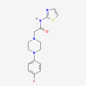 molecular formula C15H17FN4OS B5773360 2-[4-(4-fluorophenyl)-1-piperazinyl]-N-1,3-thiazol-2-ylacetamide 
