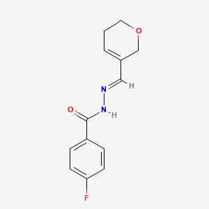 molecular formula C13H13FN2O2 B5773369 N'-(5,6-dihydro-2H-pyran-3-ylmethylene)-4-fluorobenzohydrazide 