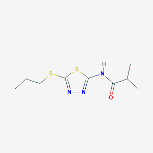 molecular formula C9H15N3OS2 B5773377 2-methyl-N-[5-(propylthio)-1,3,4-thiadiazol-2-yl]propanamide 
