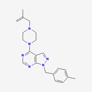 molecular formula C21H26N6 B5773385 1-(4-methylbenzyl)-4-[4-(2-methyl-2-propen-1-yl)-1-piperazinyl]-1H-pyrazolo[3,4-d]pyrimidine 