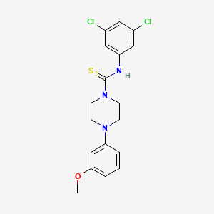 molecular formula C18H19Cl2N3OS B5773392 N-(3,5-dichlorophenyl)-4-(3-methoxyphenyl)-1-piperazinecarbothioamide 
