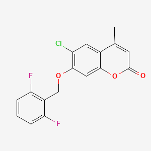 molecular formula C17H11ClF2O3 B5773400 6-chloro-7-[(2,6-difluorobenzyl)oxy]-4-methyl-2H-chromen-2-one 