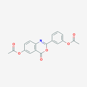 molecular formula C18H13NO6 B5773410 3-[6-(acetyloxy)-4-oxo-4H-3,1-benzoxazin-2-yl]phenyl acetate 