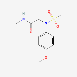 molecular formula C11H16N2O4S B5773413 N~2~-(4-methoxyphenyl)-N~1~-methyl-N~2~-(methylsulfonyl)glycinamide 