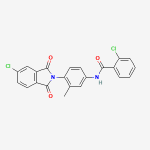 molecular formula C22H14Cl2N2O3 B5773434 2-chloro-N-[4-(5-chloro-1,3-dioxo-1,3-dihydro-2H-isoindol-2-yl)-3-methylphenyl]benzamide 