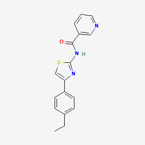 N-[4-(4-ethylphenyl)-1,3-thiazol-2-yl]nicotinamide