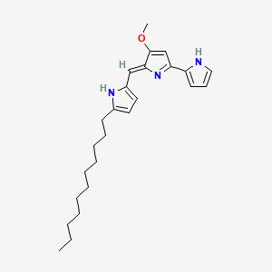 molecular formula C25H35N3O B577351 Undecylprodigiosin CAS No. 13129-81-2
