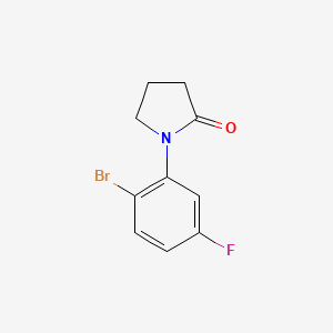 molecular formula C10H9BrFNO B577353 1-(2-溴-5-氟苯基)吡咯烷-2-酮 CAS No. 1280786-54-0
