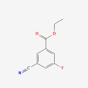 molecular formula C10H8FNO2 B577354 Ethyl 3-cyano-5-fluorobenzoate CAS No. 1261451-55-1