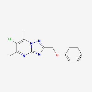 molecular formula C14H13ClN4O B5773547 6-chloro-5,7-dimethyl-2-(phenoxymethyl)[1,2,4]triazolo[1,5-a]pyrimidine 