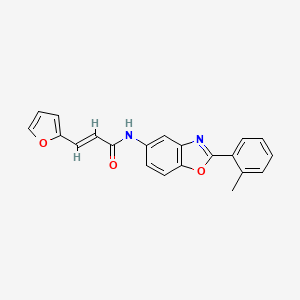 molecular formula C21H16N2O3 B5773548 3-(2-furyl)-N-[2-(2-methylphenyl)-1,3-benzoxazol-5-yl]acrylamide 