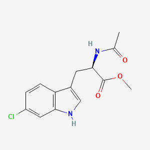 molecular formula C14H15ClN2O3 B577355 (R)-N-乙酰-6-氯-色氨酸-ome CAS No. 1235280-35-9