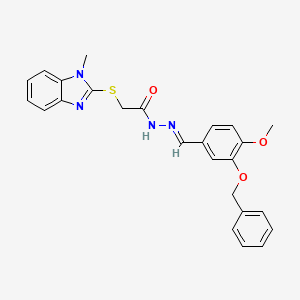 N'-[3-(benzyloxy)-4-methoxybenzylidene]-2-[(1-methyl-1H-benzimidazol-2-yl)thio]acetohydrazide