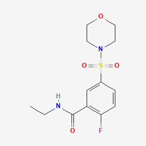 molecular formula C13H17FN2O4S B5773568 N-ethyl-2-fluoro-5-(4-morpholinylsulfonyl)benzamide 
