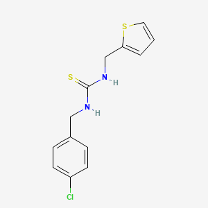 molecular formula C13H13ClN2S2 B5773576 N-(4-chlorobenzyl)-N'-(2-thienylmethyl)thiourea 