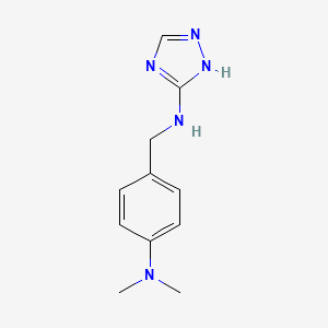 molecular formula C11H15N5 B5773579 N-[4-(dimethylamino)benzyl]-1H-1,2,4-triazol-5-amine 