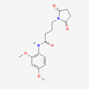 molecular formula C16H20N2O5 B5773598 N-(2,4-dimethoxyphenyl)-4-(2,5-dioxo-1-pyrrolidinyl)butanamide 