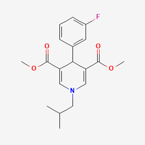 dimethyl 4-(3-fluorophenyl)-1-isobutyl-1,4-dihydro-3,5-pyridinedicarboxylate
