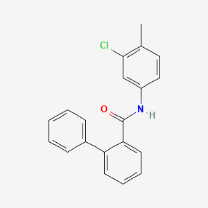 molecular formula C20H16ClNO B5773617 N-(3-chloro-4-methylphenyl)-2-biphenylcarboxamide 