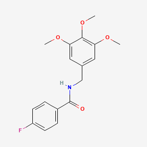 molecular formula C17H18FNO4 B5773632 4-fluoro-N-(3,4,5-trimethoxybenzyl)benzamide 