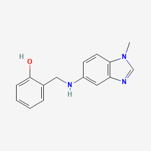 molecular formula C15H15N3O B5773635 2-{[(1-methyl-1H-benzimidazol-5-yl)amino]methyl}phenol 
