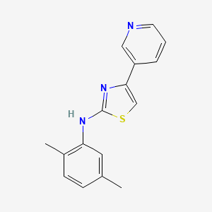 molecular formula C16H15N3S B5773646 N-(2,5-dimethylphenyl)-4-(3-pyridinyl)-1,3-thiazol-2-amine 