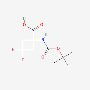 molecular formula C10H15F2NO4 B577365 1-(Boc-amino)-3,3-difluorocyclobutanecarboxylic acid CAS No. 1363380-83-9