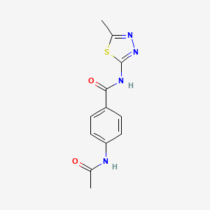 4-(acetylamino)-N-(5-methyl-1,3,4-thiadiazol-2-yl)benzamide