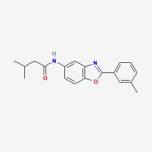 3-methyl-N-[2-(3-methylphenyl)-1,3-benzoxazol-5-yl]butanamide